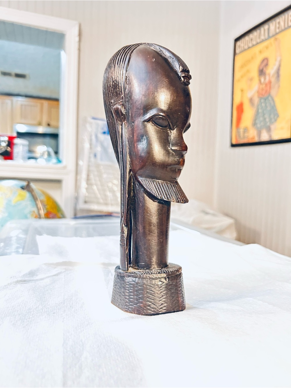 Vintage, hand carved African figure